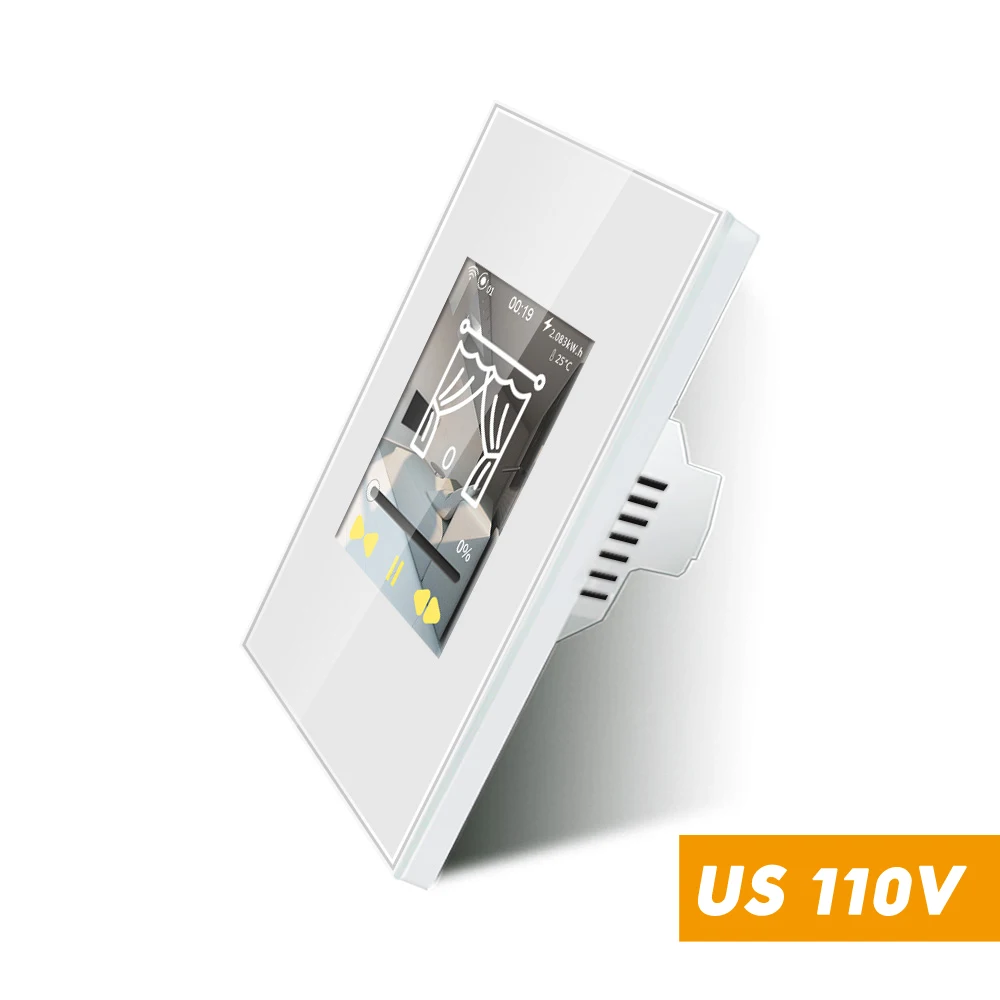 Lcd Wifi Smart Gordijn Schakelaar Voor Elektrische Gemotoriseerde Gordijn Blind Rolluik Werkt Met Apple Homekit Alexa Google Thuis