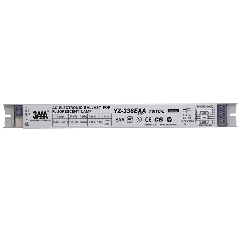 3AAA YZ-136EAA YZ-236EAA YZ-336EAA 220V 1*36W 3*36W T8 Electronic Ballast For T8 Fluorescent Lamp Advertising Light Box