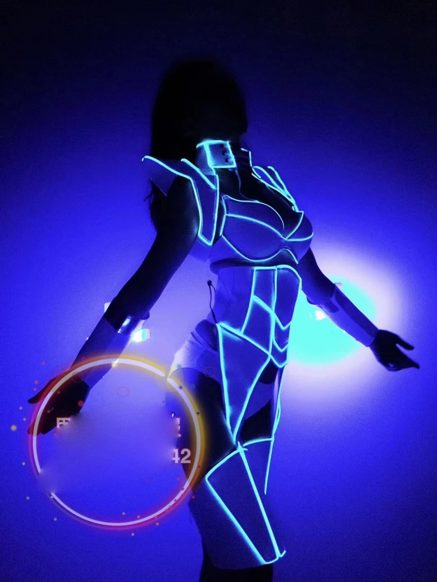 

Women Gogo Future technology Led light up costume luminous stage dance wear party girl nightclub dancer costume