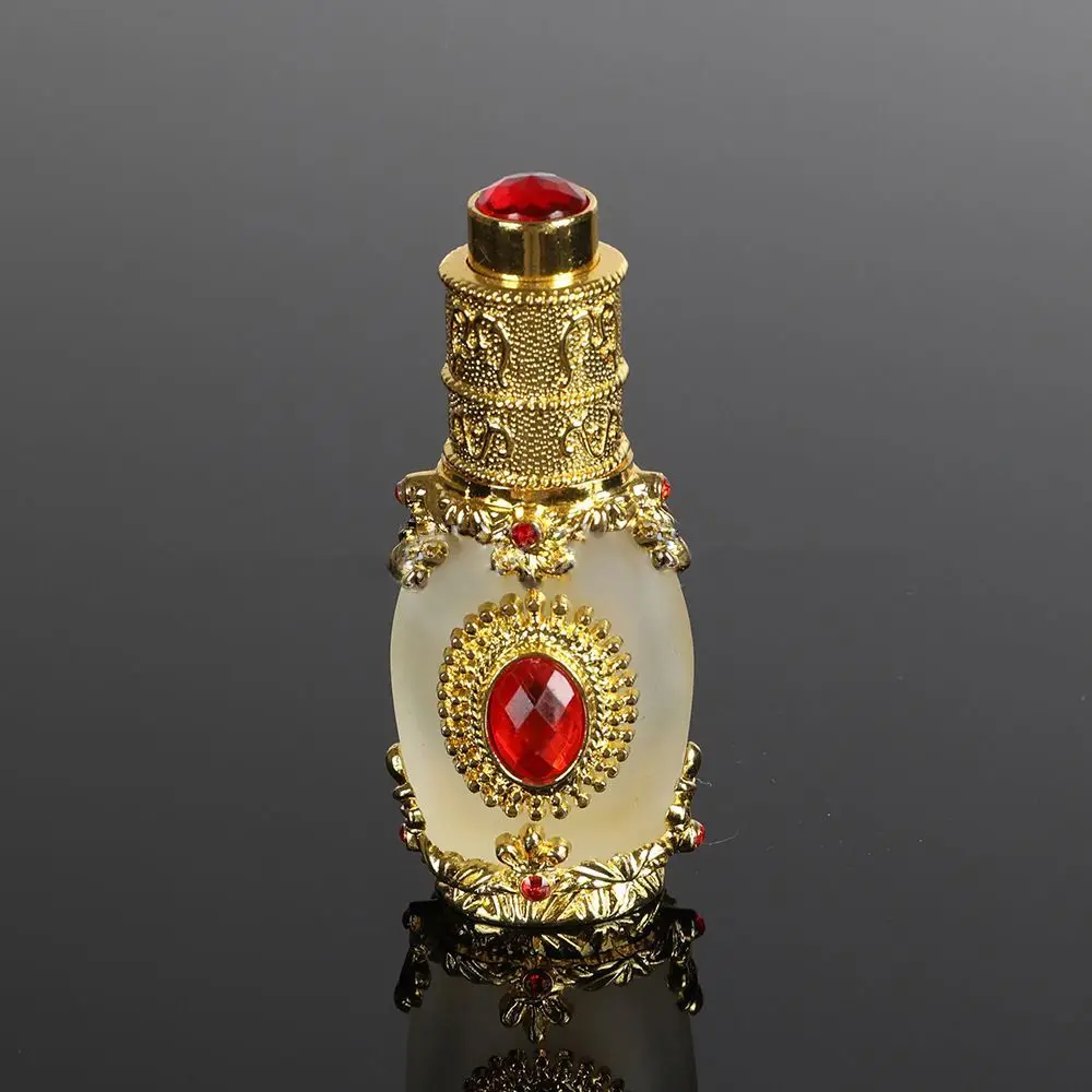 Flcopropriété de parfum style arabe en cristal, bouteille de luxe pour tous les jours, compte-gouttes de château, bouteille de gratitude, récipient