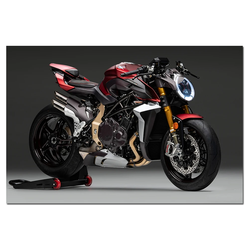 Canvas Painting MV Agusta Brutale 1000 Serie ORO Sport Motorcycle Poster Wall Art Picture for Living Room Bedroom Decor