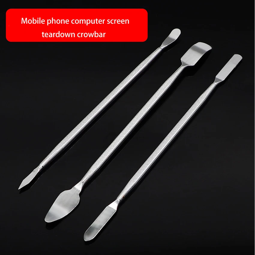 Strumento di riparazione universale del telefono cellulare metallo smontare piede di porco metallo acciaio leva apertura del telefono riparazione Set di utensili manuali a due teste