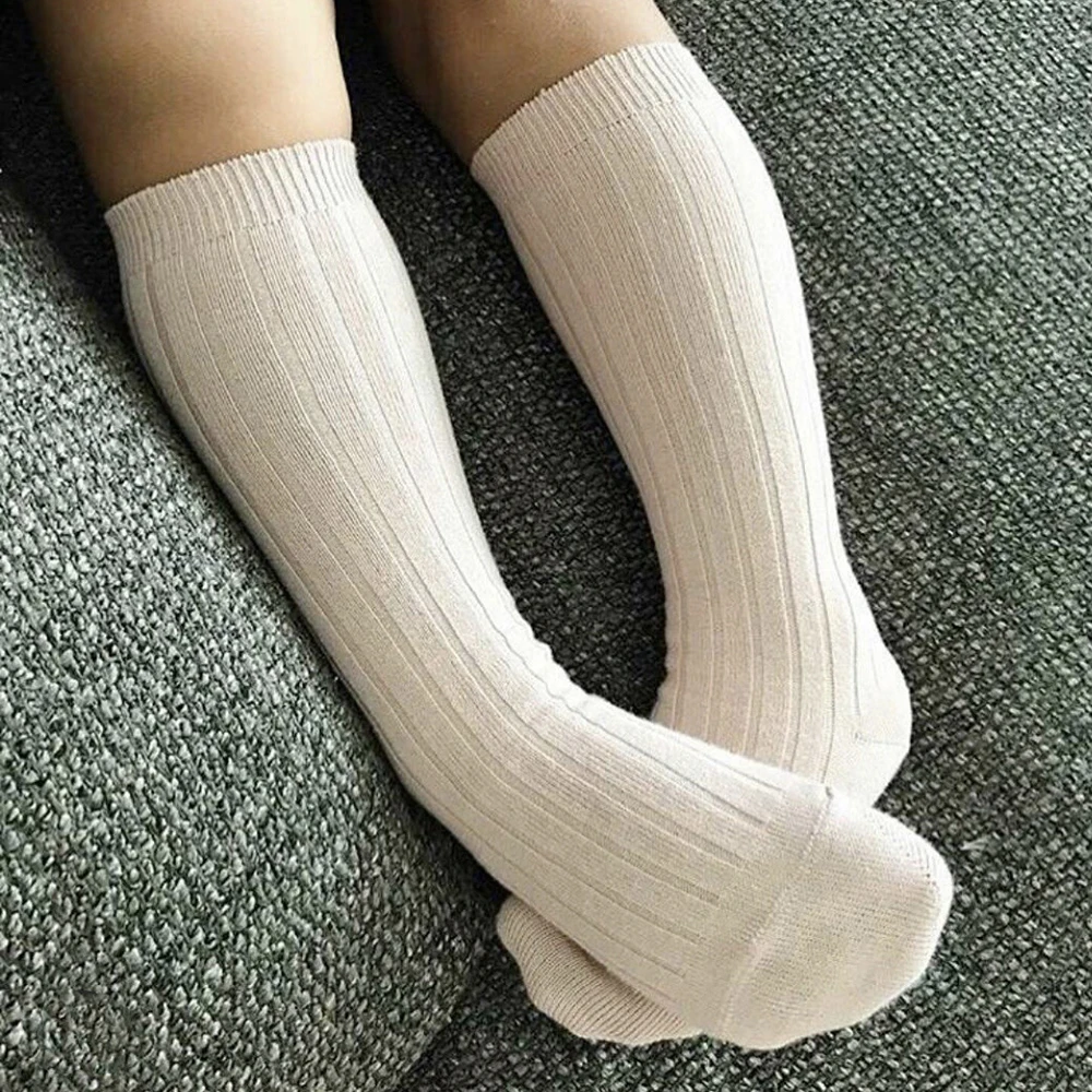 0-7Y Children Socks Stripped Girls Knee High Socks Spanish Toddlers Long Tube Socks Kids Boys School Sock Infant Baby Socken