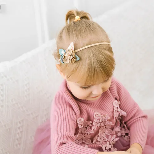 Imagen 2 del producto 25 unidades/100 unidades de diademas de nailon súper suaves sin rastro, diadema elástica para niños y niñas, diadema de nailon fina DIY