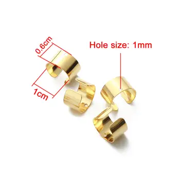10 ks/lot nerezové oceli ve tvaru U náušnice manžety do ucha pro kutily výrobu šperků manžetové klipy náušnice bez piercingu 10 nejlepší prodej správné ucho - №4