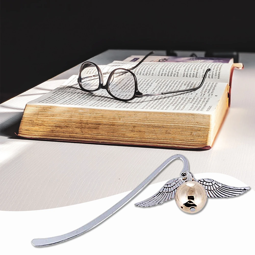 Metal Bookmark Book Deathly Hallows Harry Notebook Bookmark Page Marker Magic Clip Marque Journal Pin School Office Supply