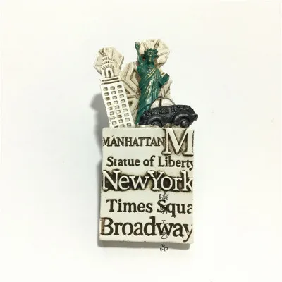 Creative USA Souvenir Statue of Liberty Empire State Building Hand Made New York Fridge Magnet Decor for Crafts or Trade Import