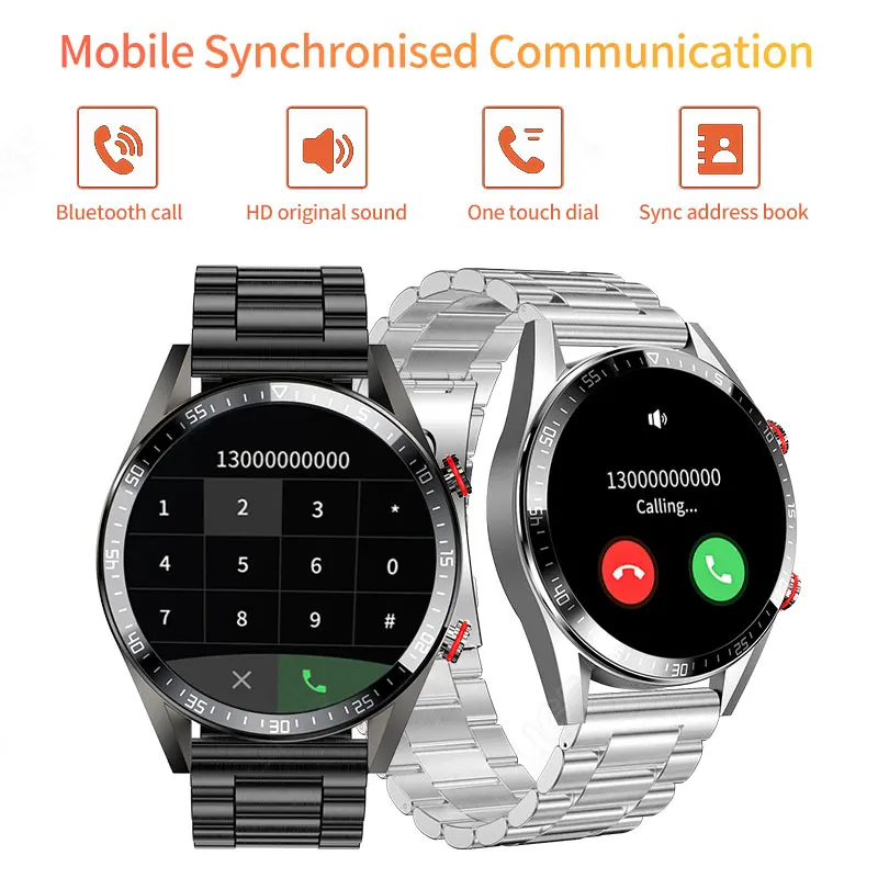 LIGE 454*454 AMOLED Screen Smart Watch Men Always Display The Time Bluetooth Call Local Music Weather Smartwatch For Men Android