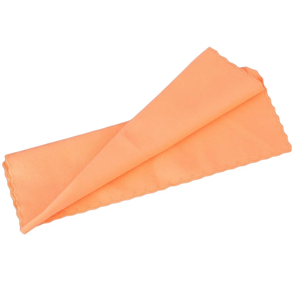 Washable Guitar Piano Wind Instrument Wipes Polishing Cleaning Cloth Orange