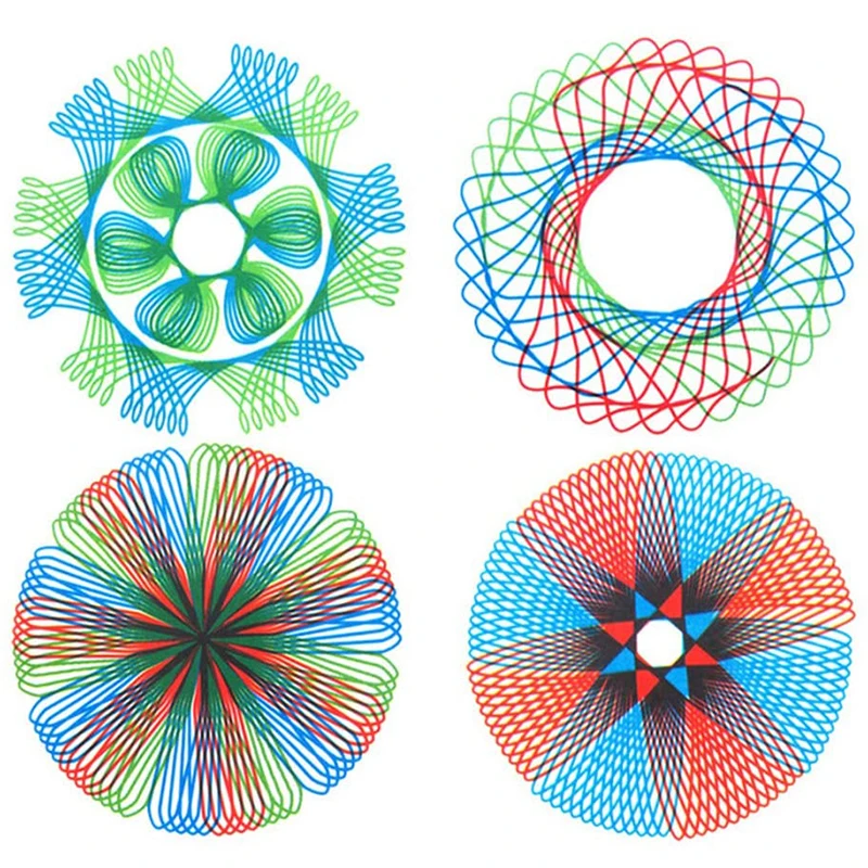 22pcs/set Gears Wheels Drawing Accessories Spirograph Painting Toys Kit Interlocking Kids Creative Educational Toy Spirographs