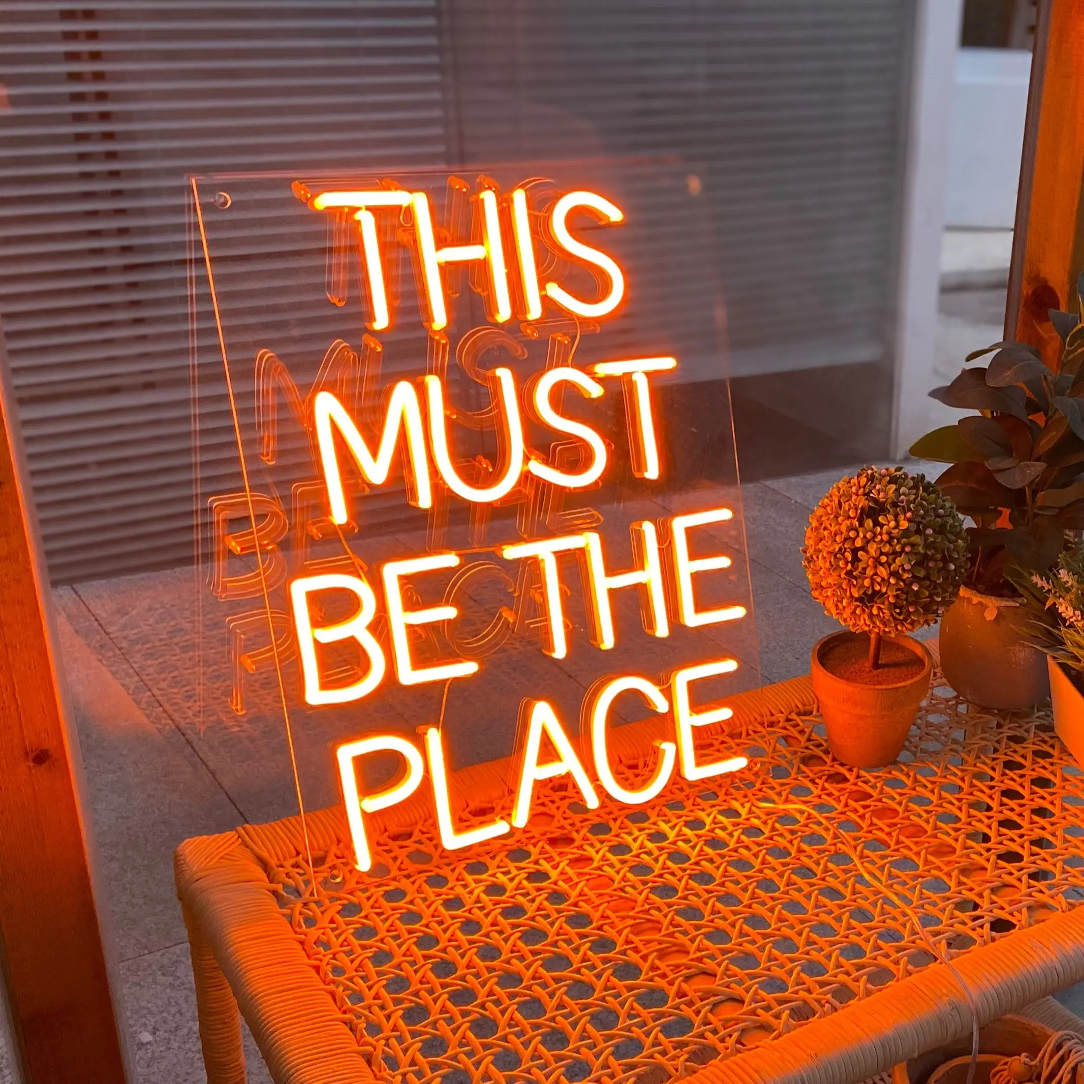 

This Must Be The Place Neon Signs,Home Decor Neon Lights,Neon Signs for Living Room,Bedroom