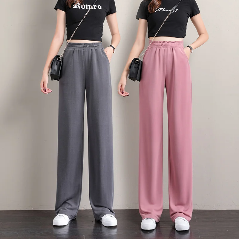 Pantalon surdimensionné pour femme, jambe large, taille haute, style coréen, mode, jogging, streetwear, Harajuku