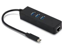 USB/Micro-USB  Ethernet with 3 Port USB HUB 2.0 RJ45 Lan Network Card USB to Ethernet Adapter