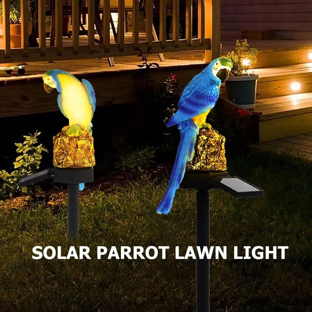 Lámpara Solar LED para exteriores, luz impermeable para jardín, loro, búho, paisaje, jardín