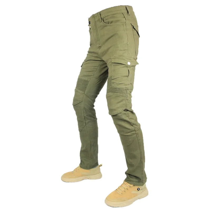 MOTORPOOL UBS06 Jeans Leisure Motorcycle Men\'s off-road Outdoor Jean/cycling Pants With Protect Equipment Knee Pads Summer Ride