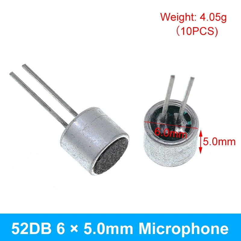 TZT 10 Stück Sortierte Elektret-Mikrofone mit 2-Pin-Anschluss 9x7mm 9767 6x5mm 6050 6x2.2mm 6022 4.5x2.2mm 4522 4x1.5mm 4015 – Detail 19