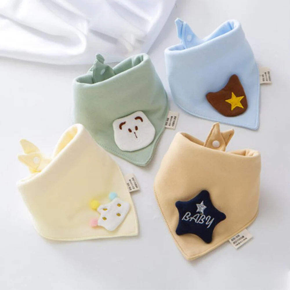 4Pcs/Lot Baby Bandana Drool Bibs 100% Cotton Bibs for Boys & Girls Super Soft Absorbent Feeding Bibs Newborn Items