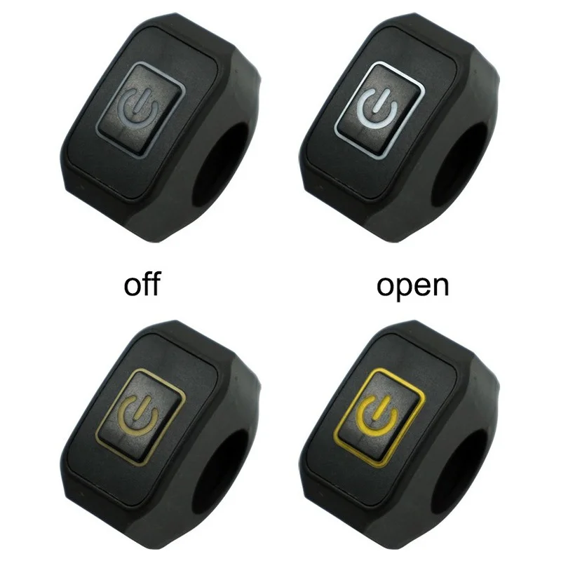 Imagen 6: Interruptor de motocicleta, bocina de faro, interruptor de Control modificado, montaje en manillar, botón rojo, azul, blanco, amarillo y verde con luz LED