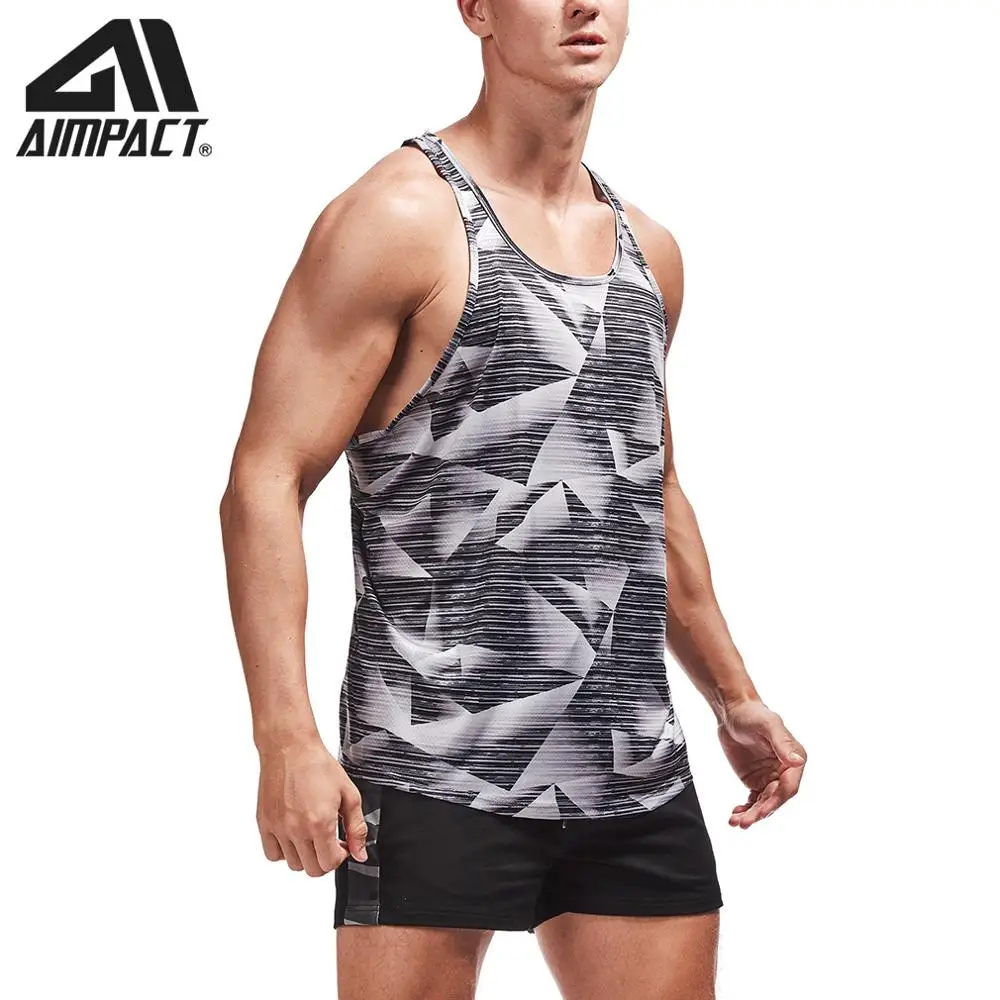 Aimpact Men's Athletic Sports Vest Running Fitness Quick-drying Breathable Undershirt Basketball Training Sleeveless Tank Tops