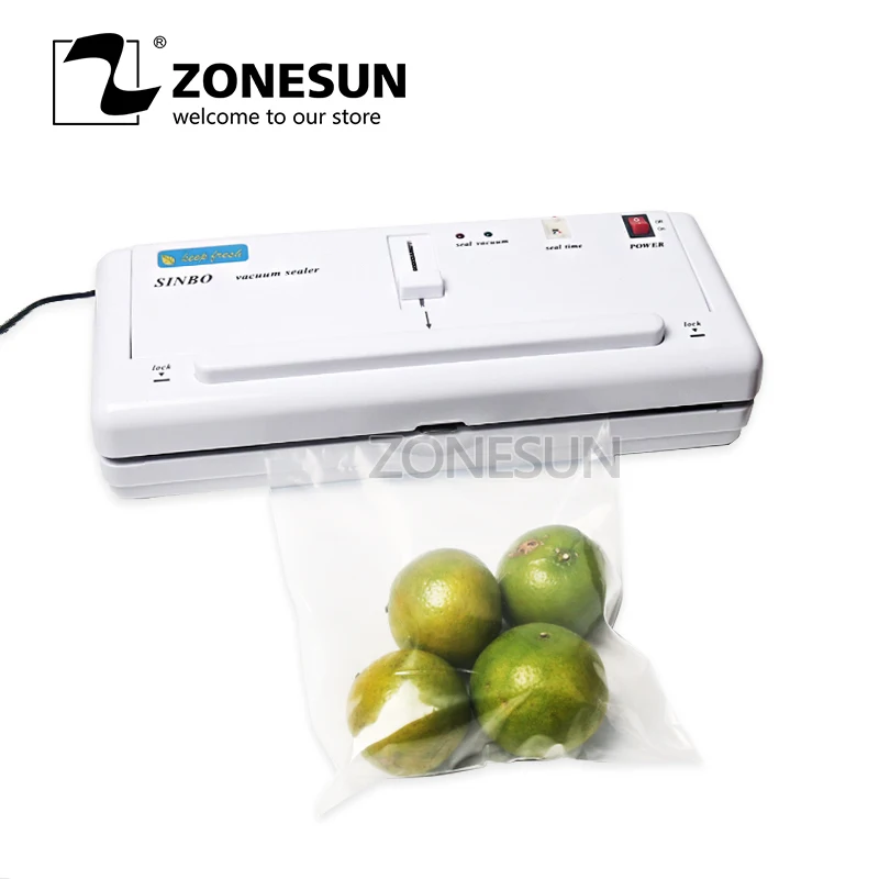 

DZ-280 Electric Vacuum Heat Sealing Machine Household Food Packing Sealers Kitchen Appliances Food Saver Preserver +10 bags