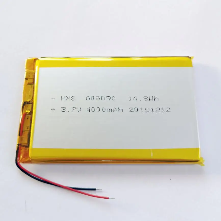 20pcs 3.7V 4000mah 606090 Lithium Polymer Ion Battery 2.0mm JST Connector