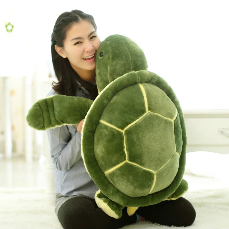 70-110cm Lovely Big Size Tortoise Plush Toys Cartoon Sea Turtle Pillow Stuffed Soft Animal Sofa Cushion for Children Kids Gifts