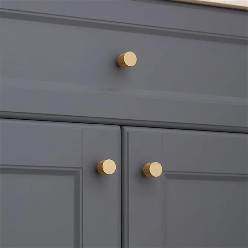 2021 Nieuwe Nordic Light Luxe Massief Messing Handvat Cilinder Garderobe Deurknop Meubels Kastdeur Schuifladegrepen Diy Trekt