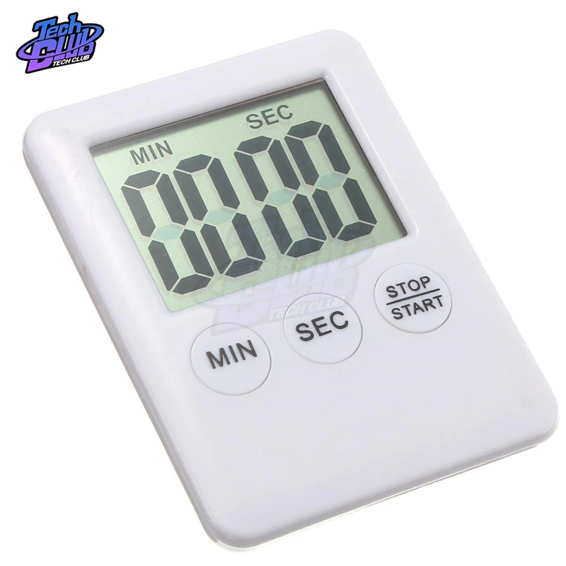 Magnet Kitchen Cooking Timers LCD Digital Screen Kitchen Timer Square Cooking Timer Count Up Countdown Alarm Magnet Clock