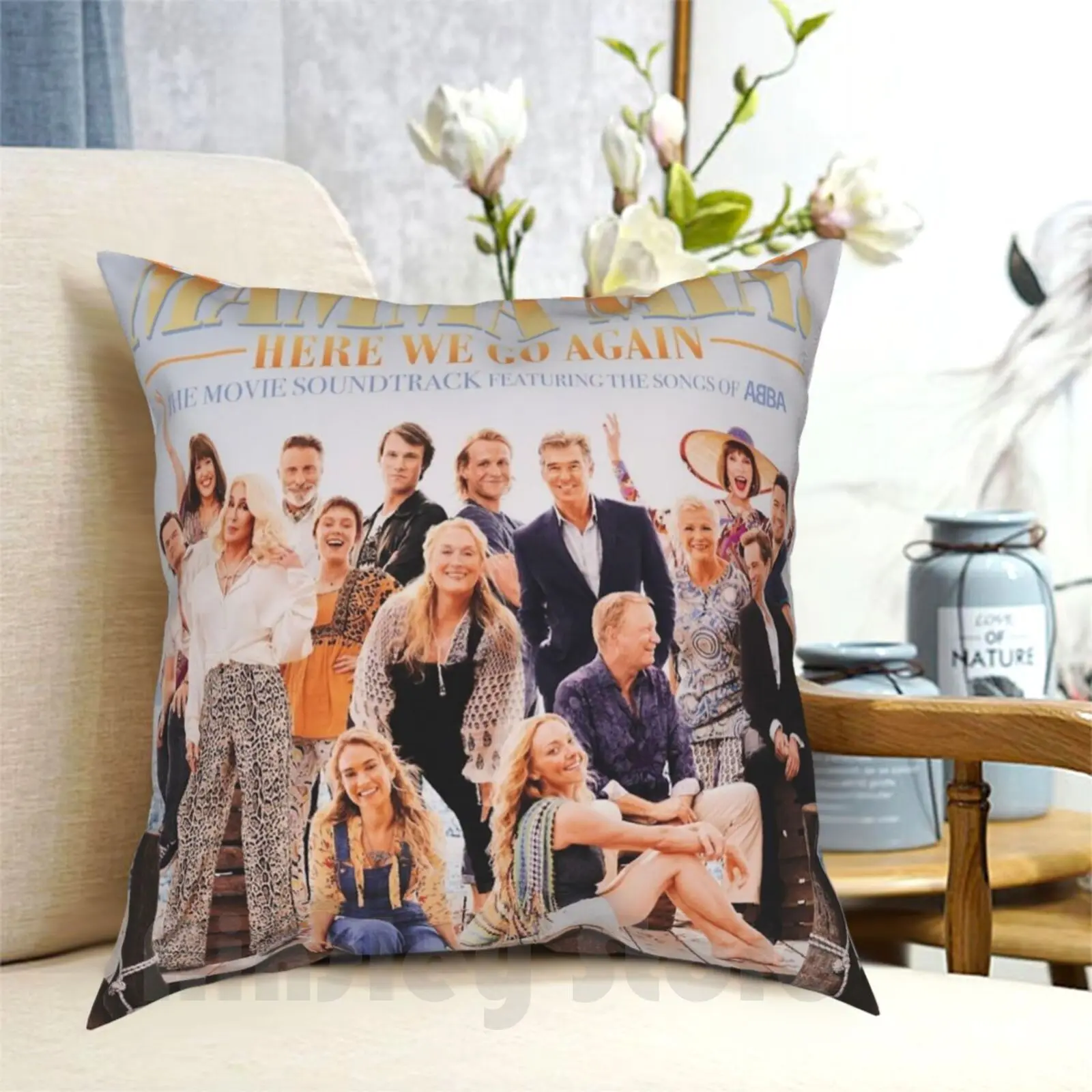 Mamma Mia! Here We Go Again Pillow Case Printed Home Soft Throw Pillow Mamma Mia Here We Go Again Soundtrack Movie