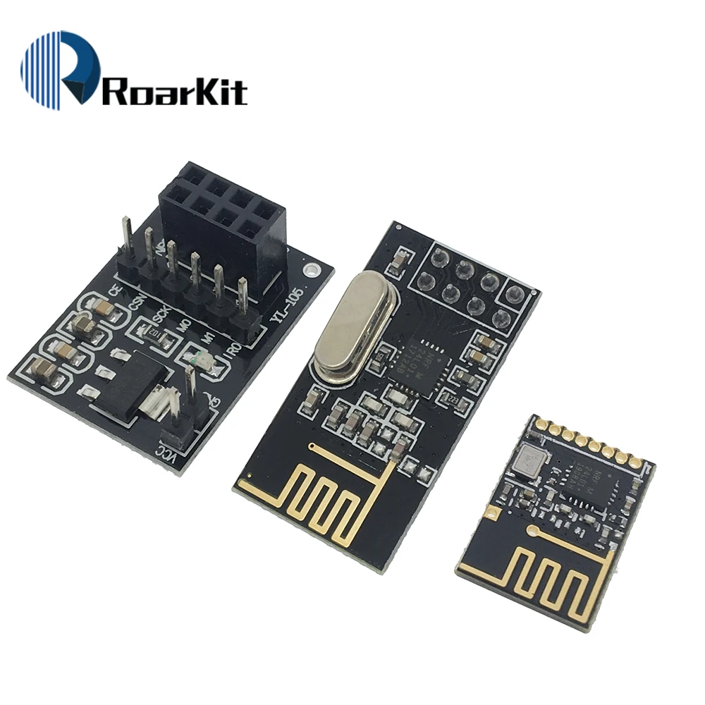 GT-24 NRF24L01+PA+LNA (With Antenna) Socket Adapter Plate Board 2.4G Wireless Data Transmission Module 1100-Meters Long-Distance