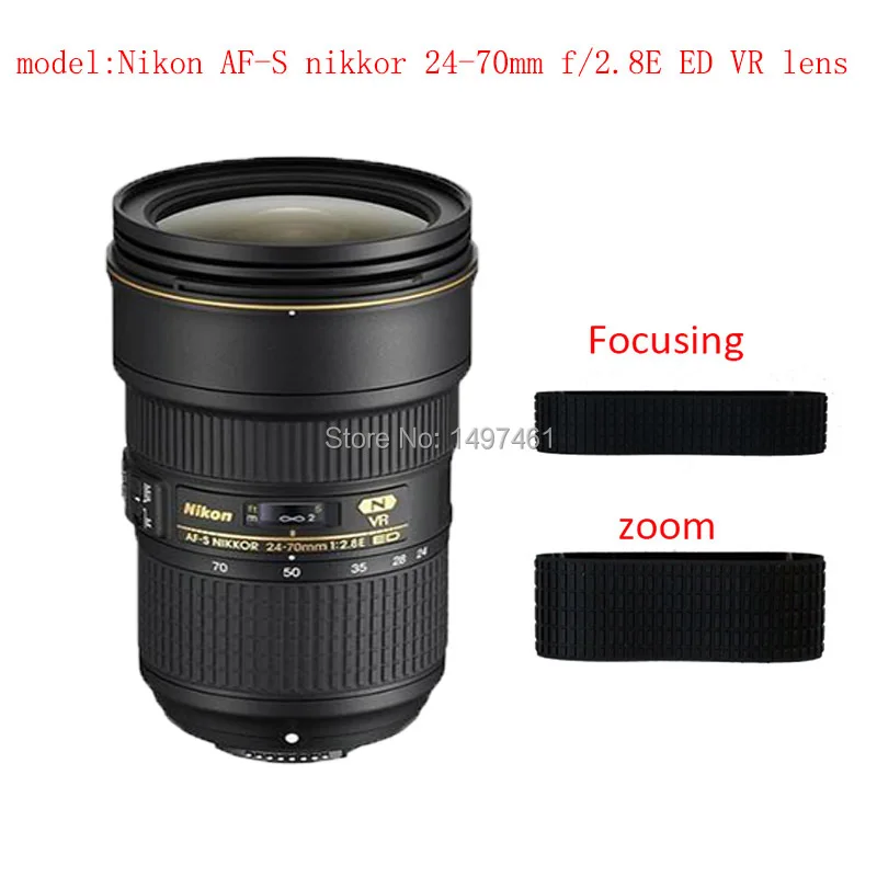 Lens Zoom en focus Rubber Ring/Rubber Grip Vervangsmiddel reparatie onderdelen Voor AF-S nikkor 24-70mm f/2.8E ED VR lens