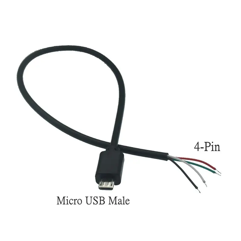 1PCS Micro USB 2.0 A Female Jack Android Interface 4 Pin 2 Pin Male Female Power Data Charge Cable Cord Connector 30CM 1m