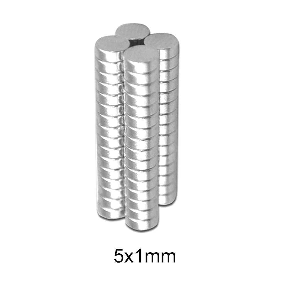 50~3000pcs 5x1 Mini Small Round Magnets 5mmx1mm Neodymium Magnet strong 5x1mm Permanent NdFeB Magnets Disc 5*1 electro magnetics