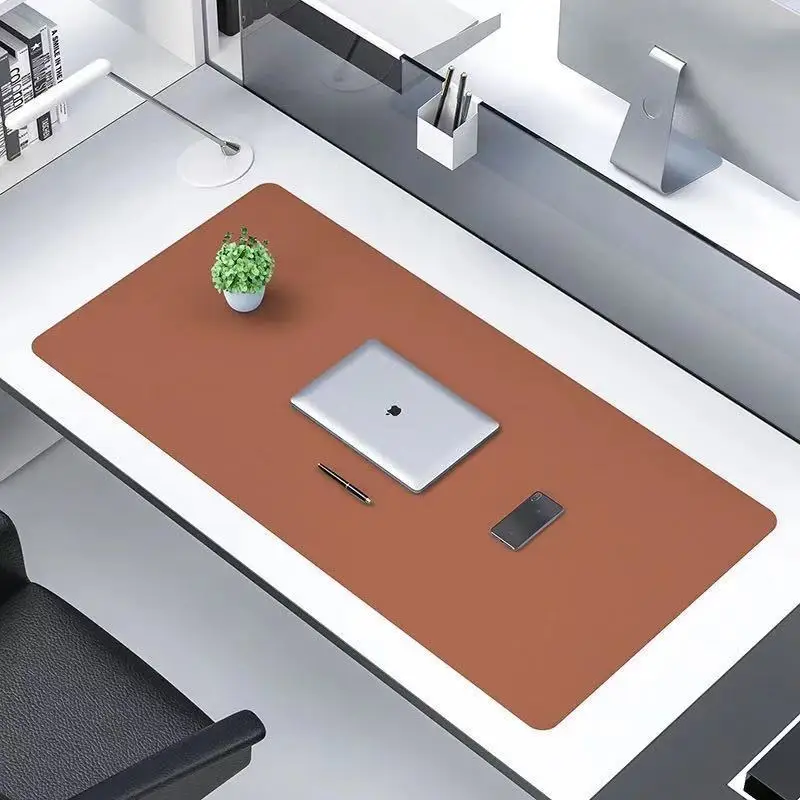 20*30cm Mouse Pad Waterproof PU Leather Suede Desk Mat Computer Mousepad Keyboard Table Cover Double-Side Portable Mousespad