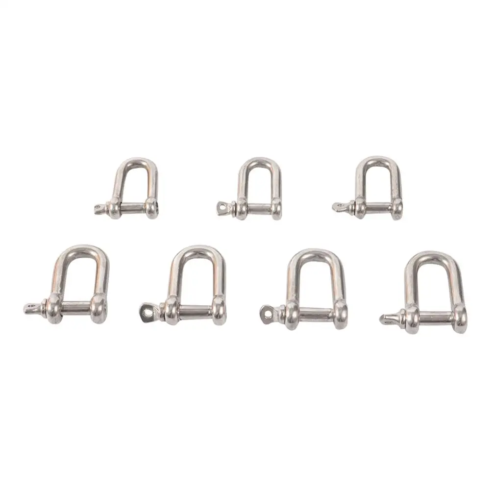 Metal Detachable Birds Flying Rope Buckles D/U/O Shape Rings Dog Collar Parrots Leash Rope Stainless Steel Release Shackle Clasp