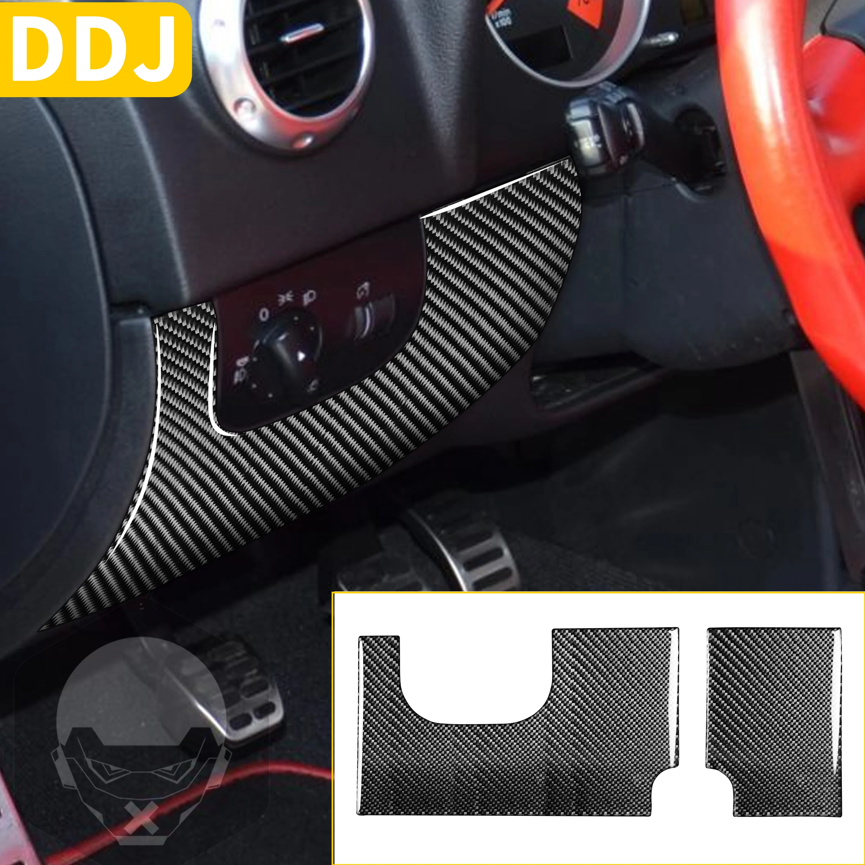 

For Audi TT MK1 8N 2001-2006 Carbon Fiber Sticker Driver Steering Wheel Side Dashboard Trim Cover Interior Sticker Car Styling