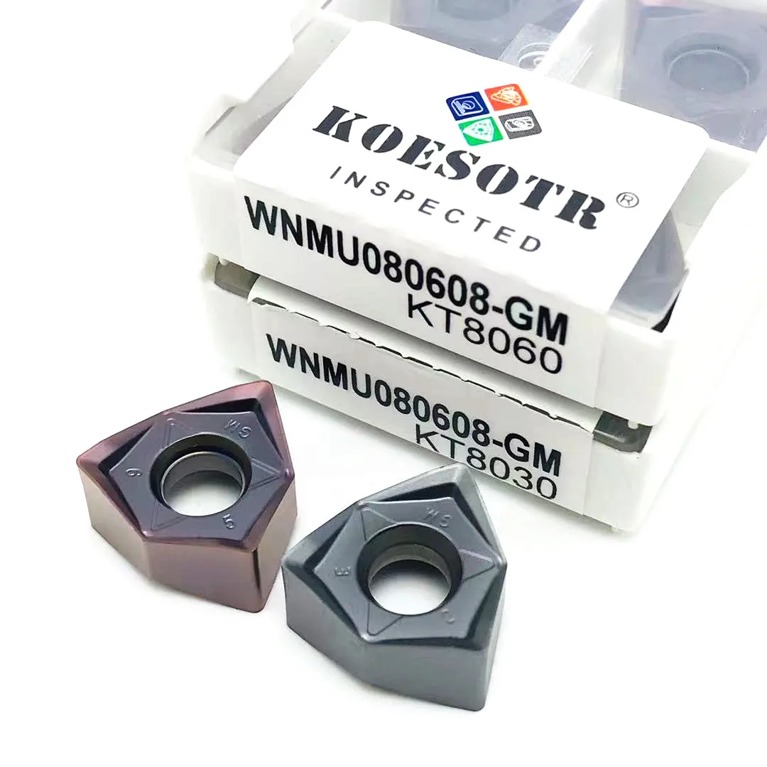 WNMU080608 GM 100% inserto de fresado original para 90 grados MFWN90, plano hexagonal de doble cara, cortador de fresado de corte pesado WNMU
