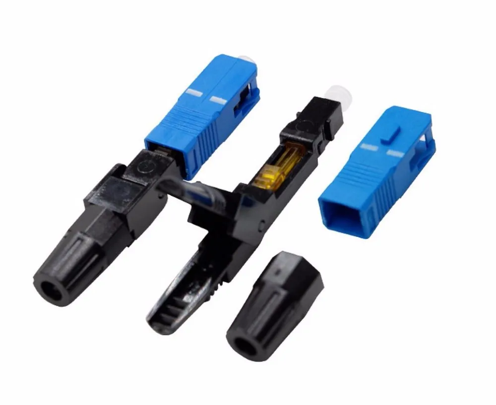 

50PCS FTTH SC UPC single-mode fiber optic SC UPC quick connector FTTH Fiber Optic Fast Connector SC Connector