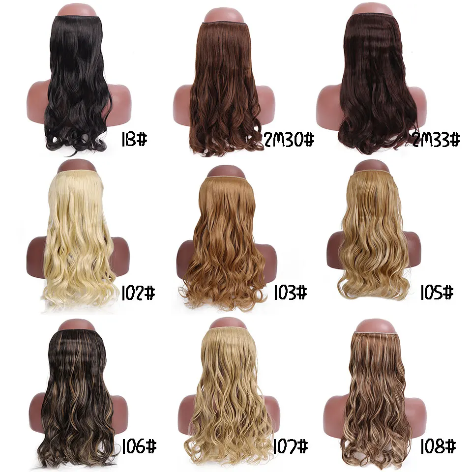 Lupu Synthetic 24 Inch Fishing Line Hair Extension Lady No Hair Extension Clip Straight Hair Roll Invisible Natural Wave Hair