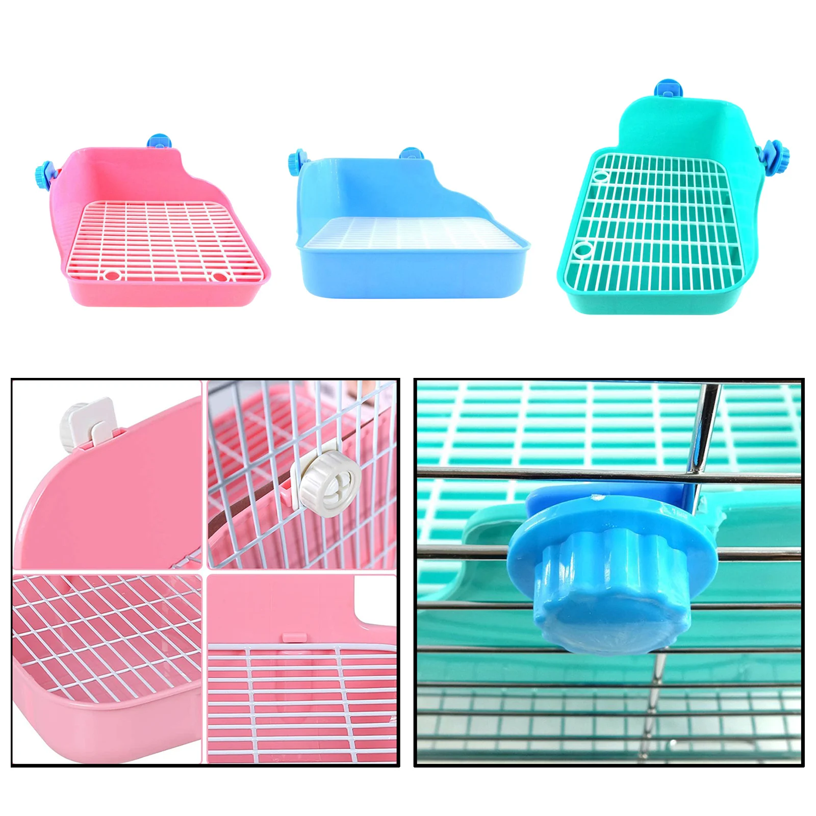 Rabbit Toilet Box Trainer Potty Corner Tray Litter Small Animals Pet Pan For Adult Hamster Guinea Pig Ferret Galesaur Bunny