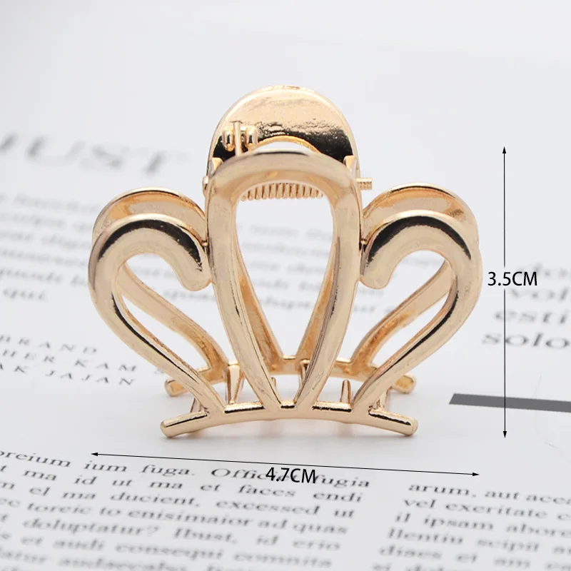 1Pcs  Fashion smal Simple Wild Geometric Hair Claw For Women Girls Clamps Hair Crab Metal  Hair Clip Claw Accessories Headwear