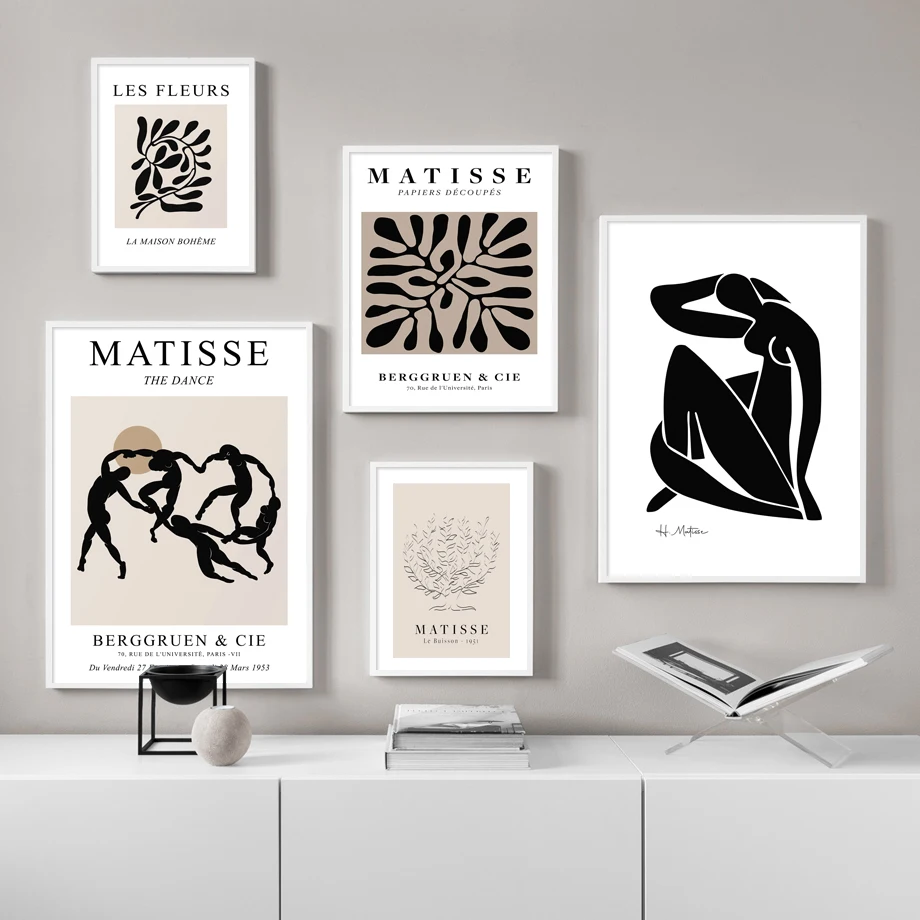 

Matisse Abstract Nude Figure Line Leaf Wall Art Mural Print Canvas Painting Gallery Poster Modern Decor Picture For Living Room