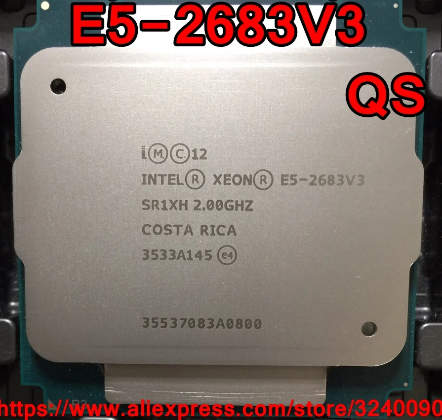 

Intel Xeon CPU E5-2683V3 QS version 2.00GHz 14-Cores 35M LGA2011-3 E5-2683 V3 processor E5 2683V3 free shipping E5 2683 V3