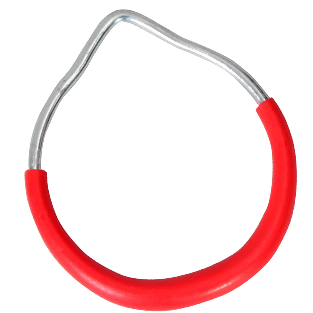 Columpio trapecio de alta resistencia para niños, accesorios de columpio para gimnasio, anillos rojos