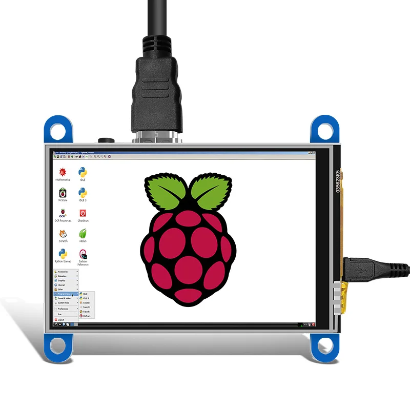 Monitor Display Layar Modul TFT LCD Kompatibel dengan HDMI 3.5 Inci 320*480 & Panel Sentuh Resistif USB untuk Raspberry Pi