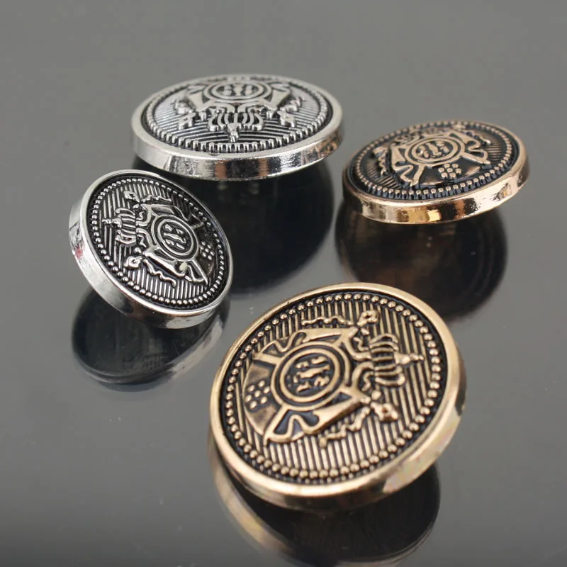 Gold-plated button British style high-end clothing accessories sewing electroplating metal button