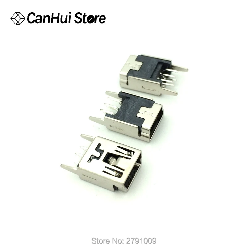 20 SZTUK Mini USB SMD 5-pinowe żeńskie złącze Mini B Wtyczka 180 stopni / 90 stopni DIP-2 DIP-4 Złącze USB do telefonu — zdjęcie 4