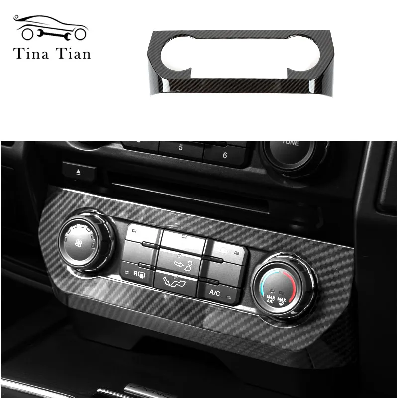 Fit for Ford Raptor F150 2015-2020 Car Styling 1  pc carbon fiber colorCar Interior Air Conditioning  Decoration  Cover