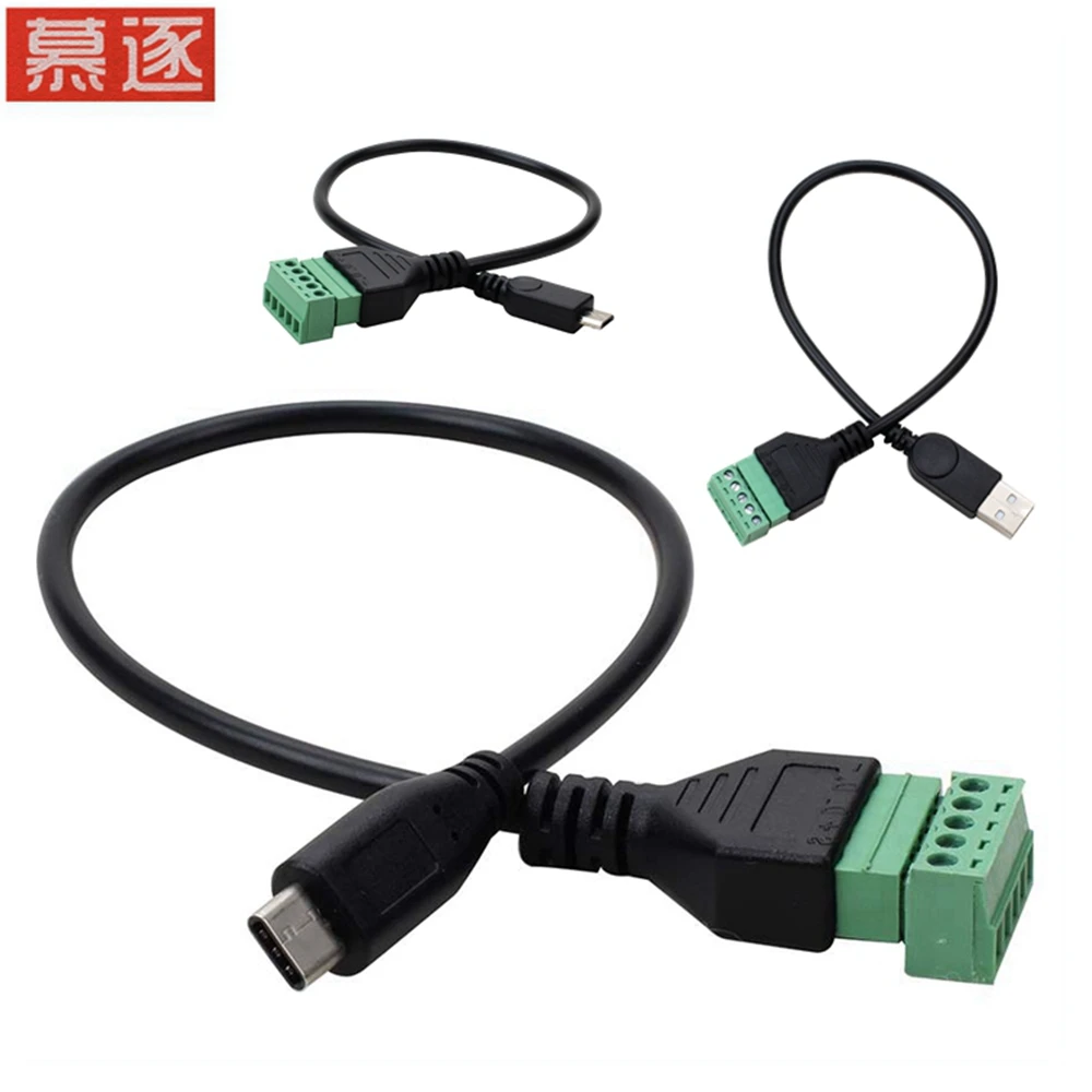 USB 2,0 Weibliche B Micro usb mini usb mit Schild Terminal Stecker Adapter, typ-C Männlichen zu 5 Pin Weibliche Bolzen Schraube