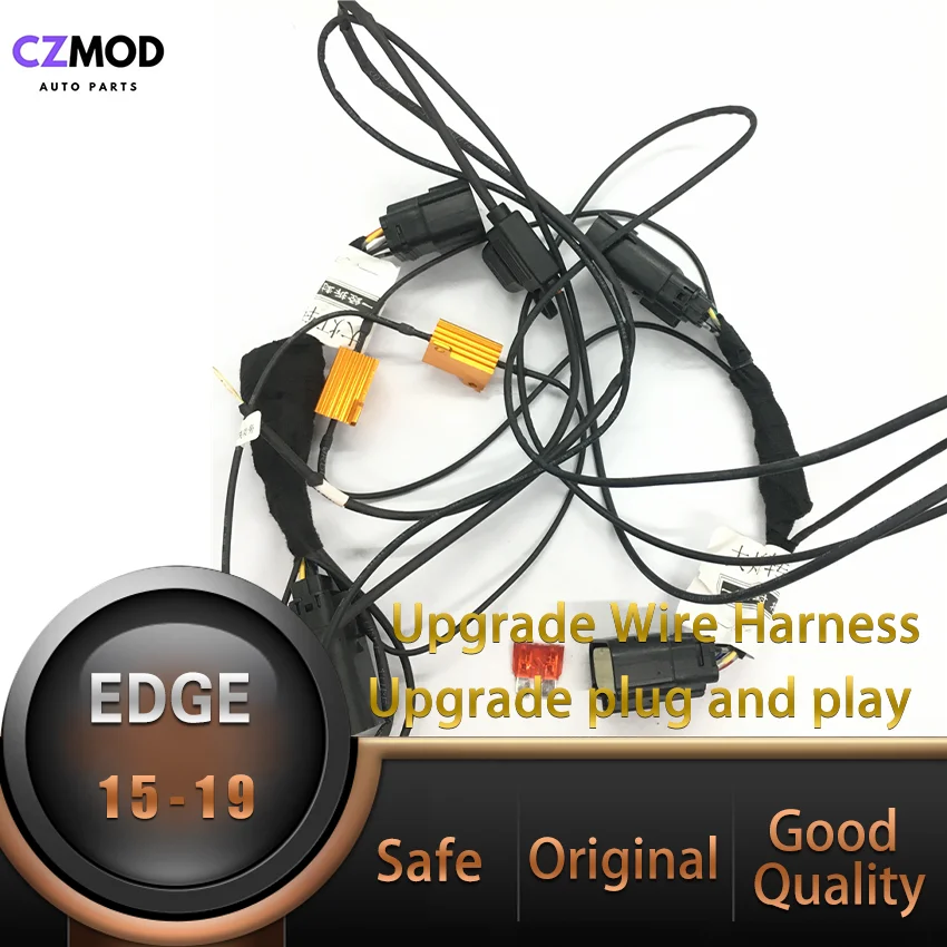 CZMOD Car Headlight Modification Upgrade Special Car Wiring Harness For Ford 18-15 Edge Plug And Play Halogen TO LED